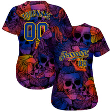 Load image into Gallery viewer, Custom 3D Pattern Halloween Skulls Authentic Baseball Jersey