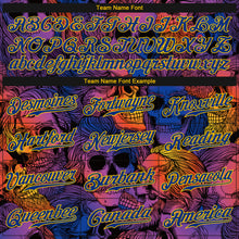 Load image into Gallery viewer, Custom 3D Pattern Halloween Skulls Authentic Baseball Jersey