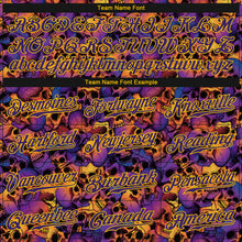 Load image into Gallery viewer, Custom 3D Pattern Halloween Skulls Authentic Baseball Jersey