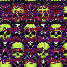 Load image into Gallery viewer, Custom 3D Pattern Halloween Skulls Authentic Baseball Jersey