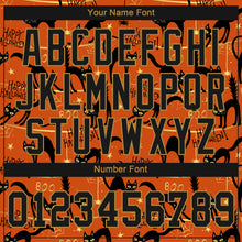 Load image into Gallery viewer, Custom 3D Pattern Happy Halloween Black Cats Spiders Authentic Baseball Jersey