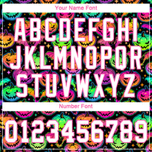 Load image into Gallery viewer, Custom 3D Pattern Bright Multicolored Halloween Pumpkins And Bats Authentic Baseball Jersey