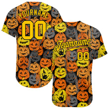 Load image into Gallery viewer, Custom 3D Pattern Halloween Pumpkins Authentic Baseball Jersey