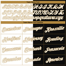 Load image into Gallery viewer, Custom Stitched Black White-Old Gold 3D Pattern Scary Faces Of Halloween Pumpkin Sports Pullover Sweatshirt Salute To Service Hoodie