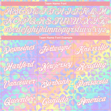 Load image into Gallery viewer, Custom Stitched Light Pink White 3D Pattern Design Leopard Sports Pullover Sweatshirt Hoodie