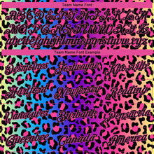 Load image into Gallery viewer, Custom Stitched Purple Black-Pink 3D Pattern Design Leopard Sports Pullover Sweatshirt Hoodie