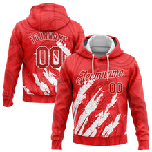 Load image into Gallery viewer, Custom Stitched Red Red-White 3D Pattern Design Sports Pullover Sweatshirt Hoodie