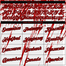 Load image into Gallery viewer, Custom Stitched White Red-Black 3D Pattern Design Sports Pullover Sweatshirt Hoodie