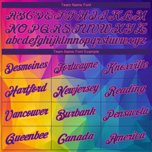 Load image into Gallery viewer, Custom Stitched Gold Purple-Pink 3D Pattern Design Abstract Rainbow Sports Pullover Sweatshirt Hoodie