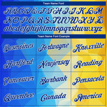 Load image into Gallery viewer, Custom Stitched Gold Royal-White 3D Pattern Design Ukrainian Flag Sports Pullover Sweatshirt Hoodie