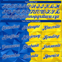 Load image into Gallery viewer, Custom Stitched Gold Royal-White 3D Pattern Design Ukrainian Flag Sports Pullover Sweatshirt Hoodie