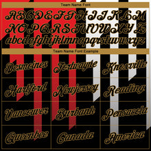 Load image into Gallery viewer, Custom Stitched Red Black Old Gold-White 3D Pattern Design Sports Pullover Sweatshirt Hoodie