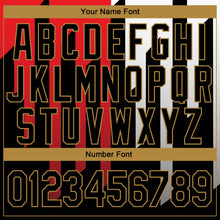 Load image into Gallery viewer, Custom Stitched Red Black Old Gold-White 3D Pattern Design Sports Pullover Sweatshirt Hoodie