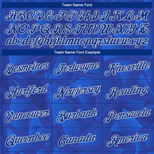 Load image into Gallery viewer, Custom Stitched Royal Roayl Navy-White 3D Pattern Design Sports Pullover Sweatshirt Hoodie