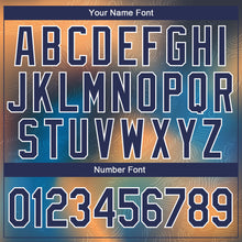 Load image into Gallery viewer, Custom Stitched Gold Navy Light Blue-White 3D Pattern Design Sports Pullover Sweatshirt Hoodie