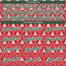 Load image into Gallery viewer, Custom Stitched Red Kelly Green-White 3D Christmas Trees Sports Pullover Sweatshirt Hoodie