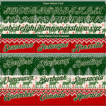 Load image into Gallery viewer, Custom Stitched Red Green-Cream 3D Christmas Reindeers Sports Pullover Sweatshirt Hoodie