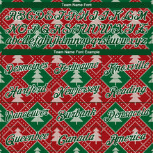 Load image into Gallery viewer, Custom Stitched Red Green-White 3D Christmas Trees Sports Pullover Sweatshirt Hoodie