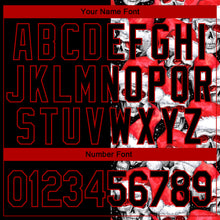 Load image into Gallery viewer, Custom Stitched Black Red-White 3D Skulls And Christmas Santa's Hat Sports Pullover Sweatshirt Hoodie