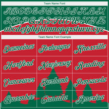 Load image into Gallery viewer, Custom Stitched Red Kelly Green-White 3D Christmas Trees Sports Pullover Sweatshirt Hoodie