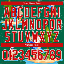 Load image into Gallery viewer, Custom Stitched Kelly Green Red-White 3D Tropical Christmas Surfing Santas Sports Pullover Sweatshirt Hoodie