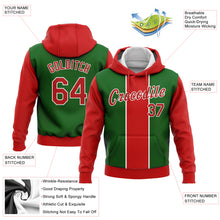 Load image into Gallery viewer, Custom Stitched Kelly Green Red-White 3D Christmas Sports Pullover Sweatshirt Hoodie