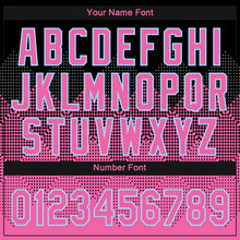 Load image into Gallery viewer, Custom Black Pink-Light Blue 3D Pattern Design Authentic Baseball Jersey