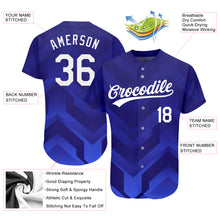 Load image into Gallery viewer, Custom Royal White-Navy 3D Pattern Design Authentic Baseball Jersey