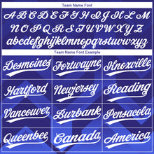 Load image into Gallery viewer, Custom Royal White-Navy 3D Pattern Design Authentic Baseball Jersey