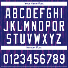 Load image into Gallery viewer, Custom Purple White 3D Pattern Design Authentic Baseball Jersey