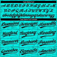 Load image into Gallery viewer, Custom Teal Black 3D Pattern Design Authentic Baseball Jersey