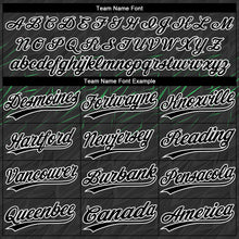Load image into Gallery viewer, Custom Black Black White-Neon Green 3D Pattern Design Authentic Baseball Jersey