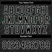 Load image into Gallery viewer, Custom Black Black White-Neon Green 3D Pattern Design Authentic Baseball Jersey