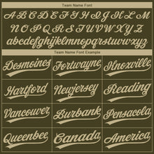 Load image into Gallery viewer, Custom Olive Vegas Gold-Camo 3D Pattern Design Authentic Salute To Service Baseball Jersey