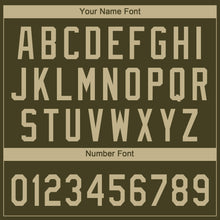 Load image into Gallery viewer, Custom Olive Vegas Gold-Camo 3D Pattern Design Authentic Salute To Service Baseball Jersey