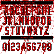 Load image into Gallery viewer, Custom White Red-Black 3D Pattern Design Authentic Baseball Jersey