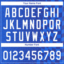 Load image into Gallery viewer, Custom Royal White-Black 3D Pattern Design Authentic Baseball Jersey