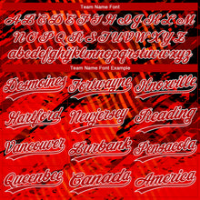 Load image into Gallery viewer, Custom Black Red-White 3D Pattern Design Authentic Baseball Jersey