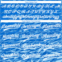 Load image into Gallery viewer, Custom Royal White 3D Pattern Design Authentic Baseball Jersey