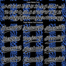 Load image into Gallery viewer, Custom Royal Black-White 3D Pattern Design Authentic Baseball Jersey