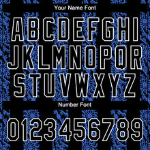 Load image into Gallery viewer, Custom Royal Black-White 3D Pattern Design Authentic Baseball Jersey