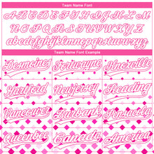 Load image into Gallery viewer, Custom White White-Pink 3D Pattern Design Authentic Baseball Jersey