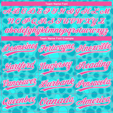 Load image into Gallery viewer, Custom Aqua Pink-White 3D Pattern Design Authentic Baseball Jersey