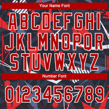 Load image into Gallery viewer, Custom Black Red-White 3D Pattern Design Authentic Baseball Jersey