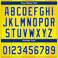 Load image into Gallery viewer, Custom Gold Royal-Orange 3D Pattern Design Authentic Baseball Jersey