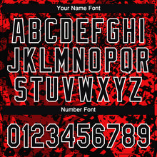 Load image into Gallery viewer, Custom Red Black-White 3D Pattern Design Authentic Baseball Jersey