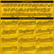 Load image into Gallery viewer, Custom Gold Gold-Black 3D Pattern Design Authentic Baseball Jersey