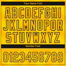 Load image into Gallery viewer, Custom Gold Gold-Black 3D Pattern Design Authentic Baseball Jersey