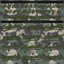 Load image into Gallery viewer, Custom Camo Olive-Black 3D Pattern Design Authentic Salute To Service Baseball Jersey