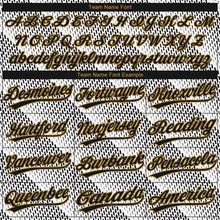 Load image into Gallery viewer, Custom White Black-Old Gold 3D Pattern Design Authentic Baseball Jersey